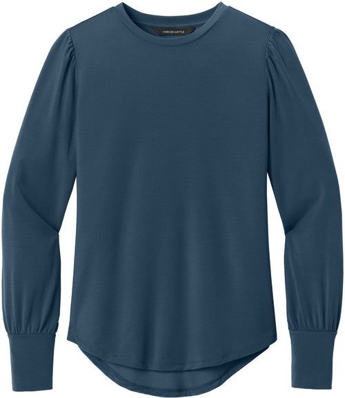 Mercer+Mettle Ladies Stretch Jersey Long Sleeve Blouson Top