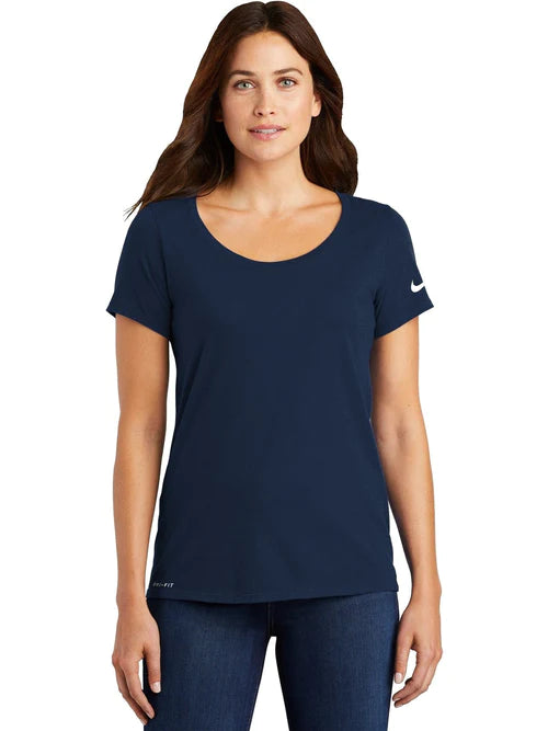 Nike Ladies Dri-FIT Cotton/Poly Scoop Neck Tee