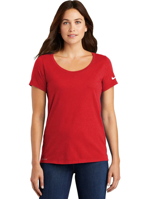 Nike Ladies Dri-FIT Cotton/Poly Scoop Neck Tee
