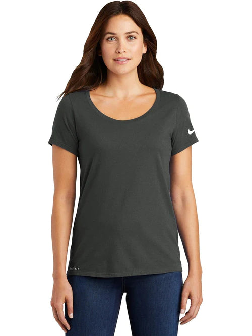 Nike Ladies Dri-FIT Cotton/Poly Scoop Neck Tee