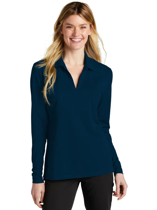 Nike Ladies Dri-FIT Micro Pique 2.0 Long Sleeve Polo