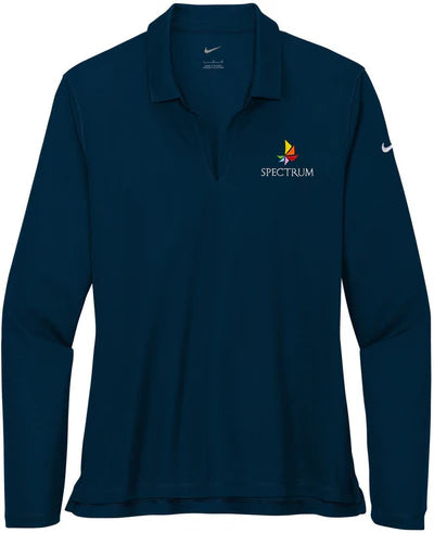 Nike Ladies Dri-FIT Micro Pique 2.0 Long Sleeve Polo