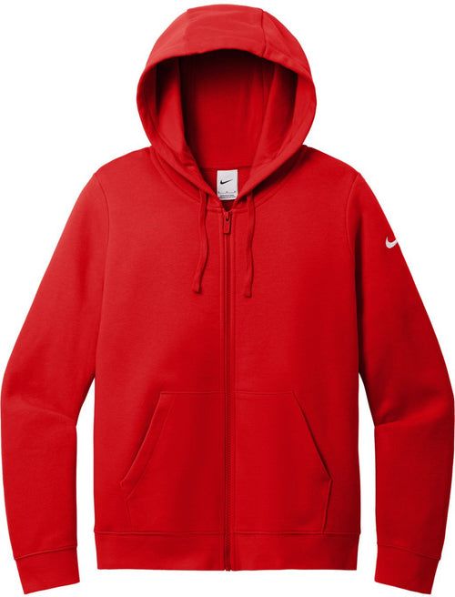 Nike Women's Club Fleece Sleeve Swoosh Full-Zip Hoodie