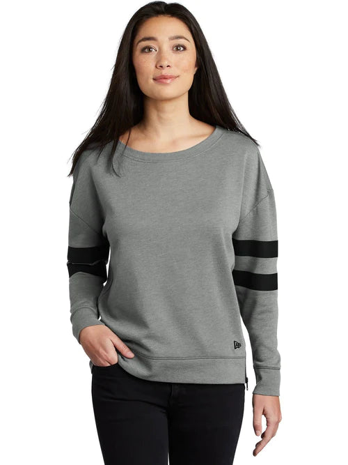 New Era Ladies Tri-Blend Fleece Varsity Crew