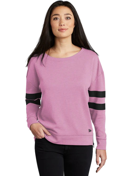 New Era Ladies Tri-Blend Fleece Varsity Crew