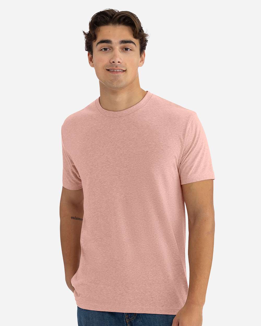 Next Level Apparel Unisex Tri-Blend Tee with custom logo embroidery