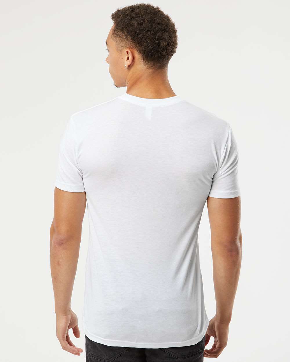 Next Level Apparel Unisex Tri-Blend Tee with custom logo embroidery
