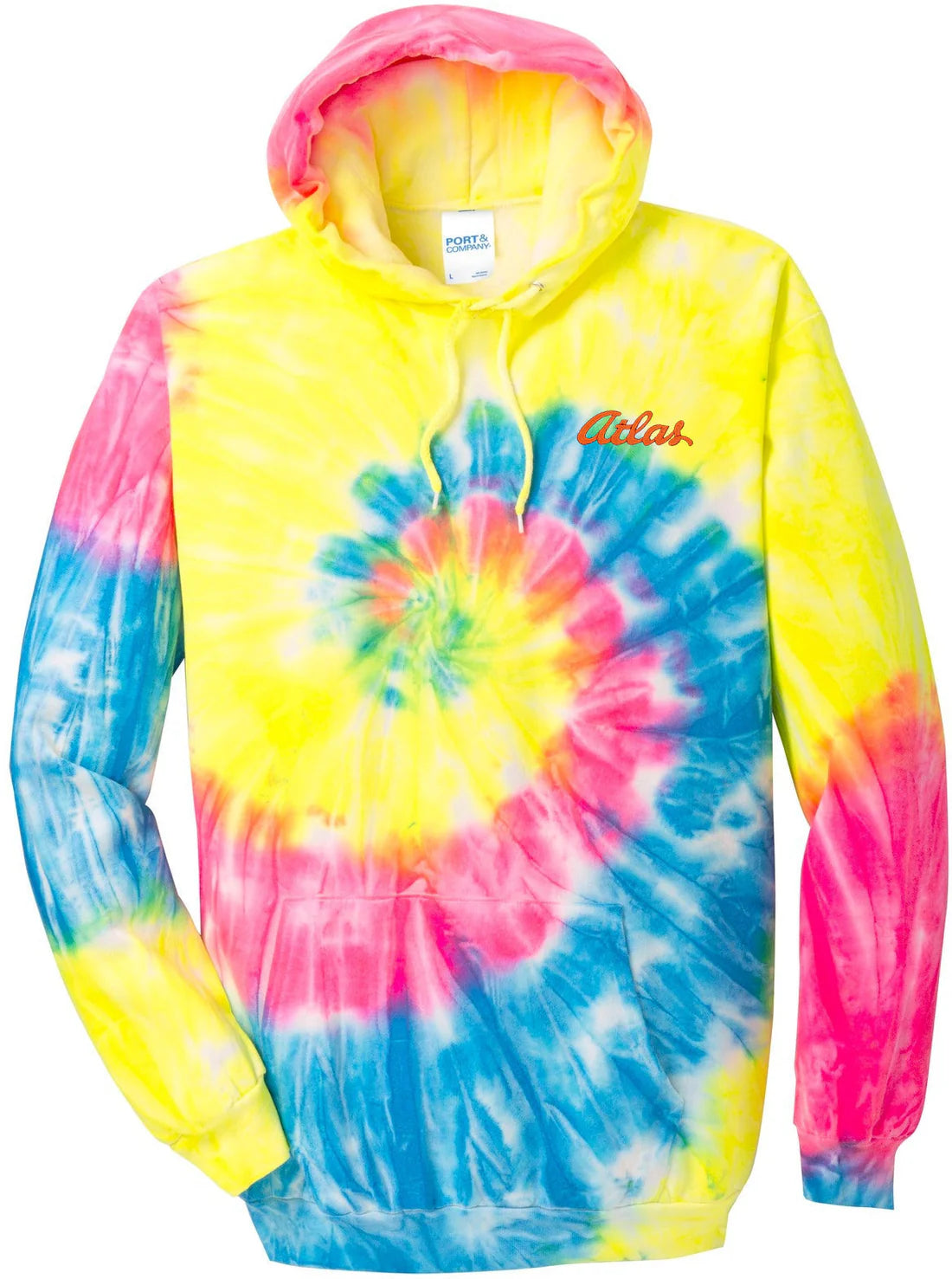 Port & Co Tie-Dye Pullover Hooded Sweatshirt