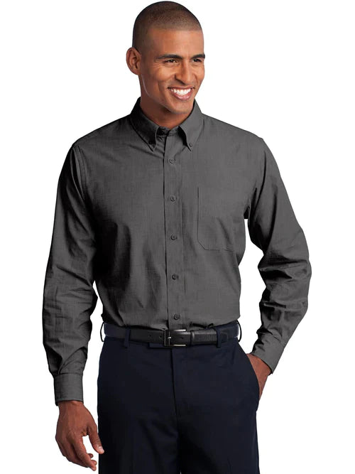 Port Authority Tall Crosshatch Easy Care Shirt