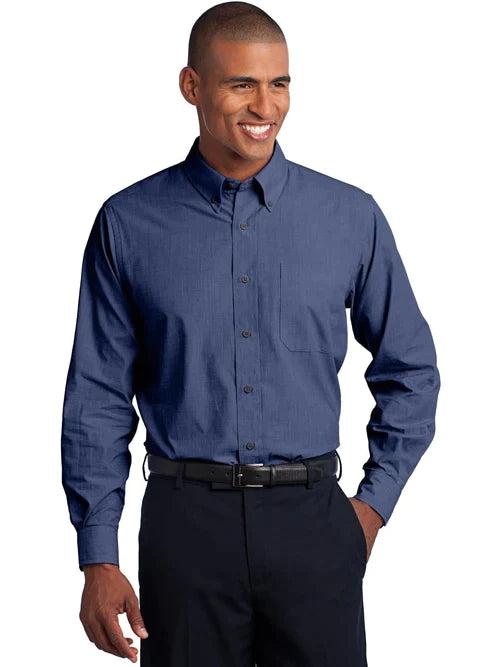 Port Authority Tall Crosshatch Easy Care Shirt
