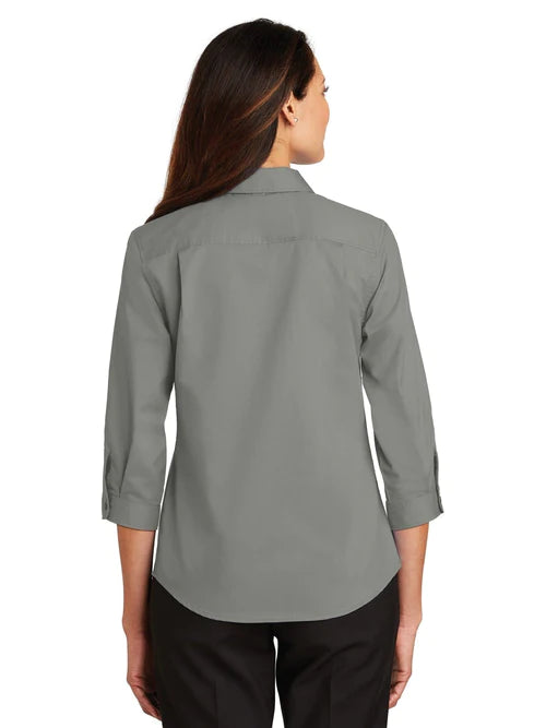 Port Authority Ladies 3/4-Sleeve SuperPro Twill Shirt