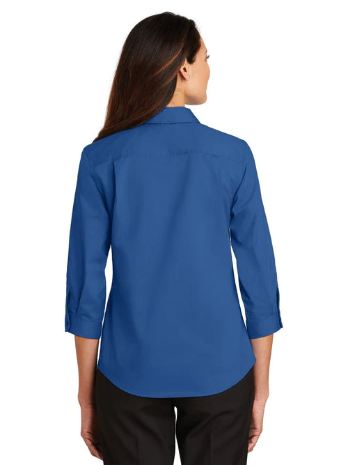 Port Authority Ladies 3/4-Sleeve SuperPro Twill Shirt