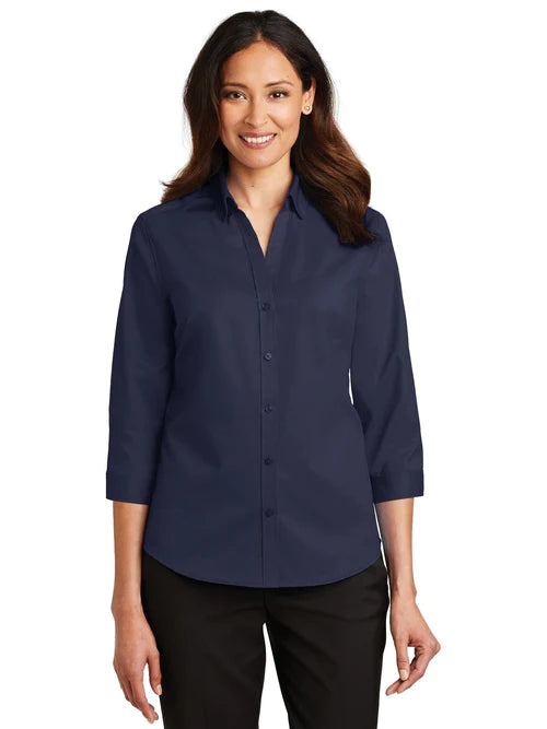 Port Authority Ladies 3/4-Sleeve SuperPro Twill Shirt