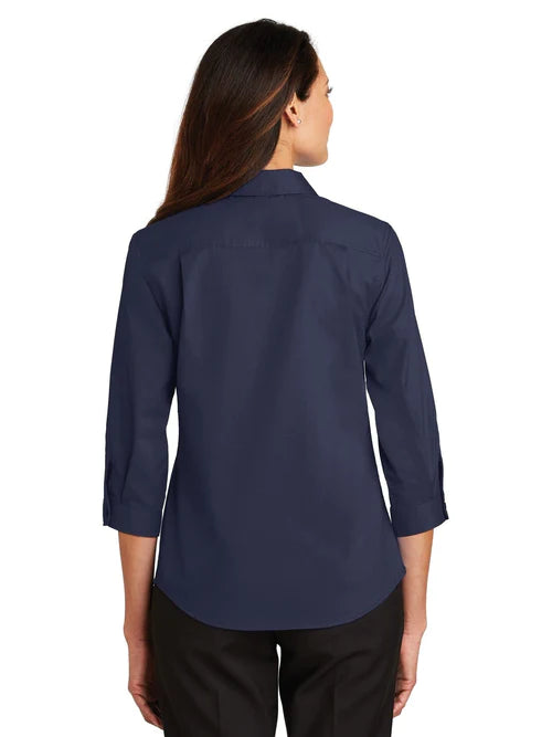 Port Authority Ladies 3/4-Sleeve SuperPro Twill Shirt
