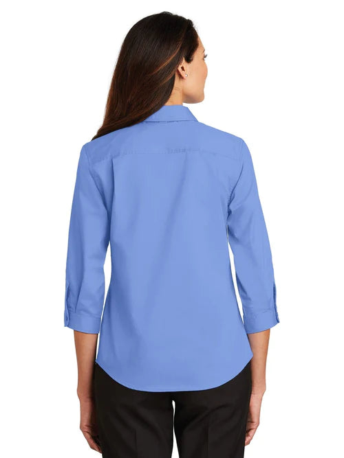 Port Authority Ladies 3/4-Sleeve SuperPro Twill Shirt