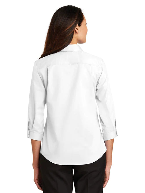 Port Authority Ladies 3/4-Sleeve SuperPro Twill Shirt