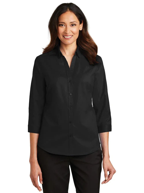 Port Authority Ladies 3/4-Sleeve SuperPro Twill Shirt