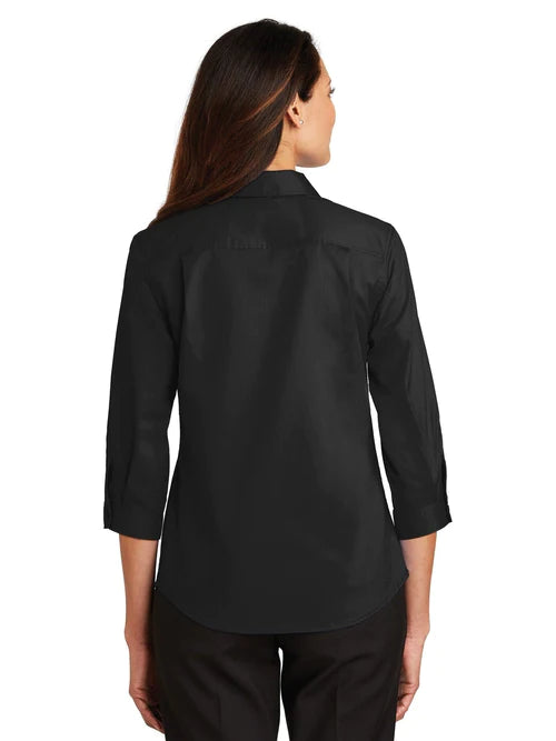 Port Authority Ladies 3/4-Sleeve SuperPro Twill Shirt