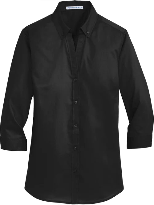 Port Authority Ladies 3/4-Sleeve SuperPro Twill Shirt