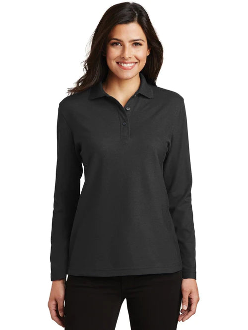 Port Authority Ladies Silk Touch Long Sleeve Polo