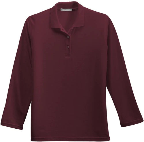 Port Authority Ladies Silk Touch Long Sleeve Polo