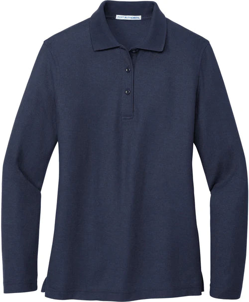 Port Authority Ladies Silk Touch Long Sleeve Polo