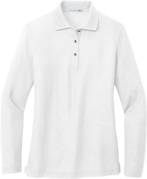 Port Authority Ladies Silk Touch Long Sleeve Polo