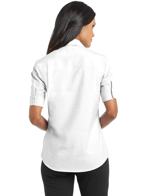 Port Authority Ladies Short Sleeve SuperPro Oxford Shirt