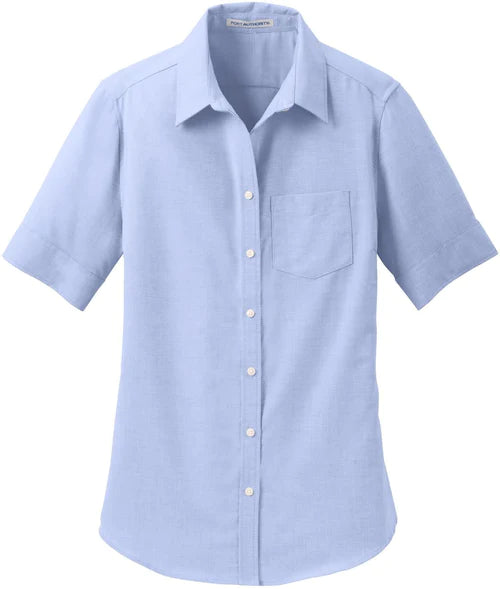 Port Authority Ladies Short Sleeve SuperPro Oxford Shirt