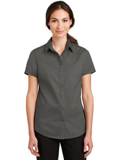Port Authority Ladies Short Sleeve SuperPro Twill Shirt
