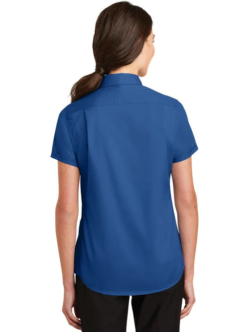 Port Authority Ladies Short Sleeve SuperPro Twill Shirt