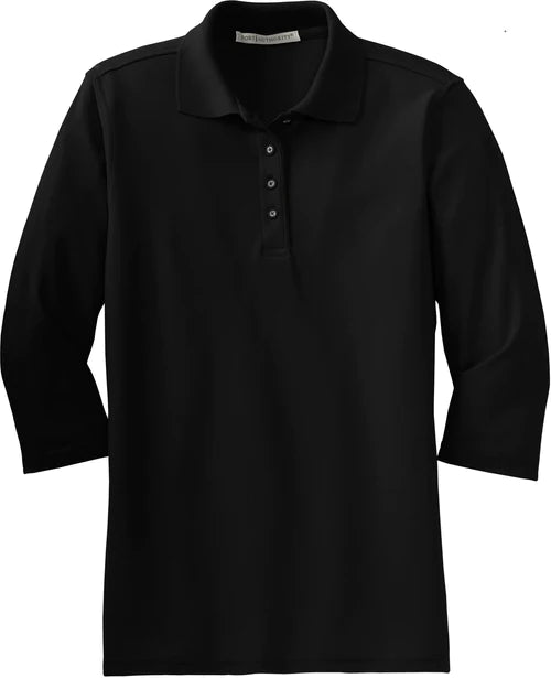Port Authority Ladies Silk Touch 3/4-Sleeve Polo