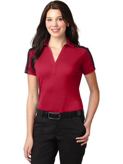 Port Authority Women's Silk Touch Performance Colorblock Stripe Polo