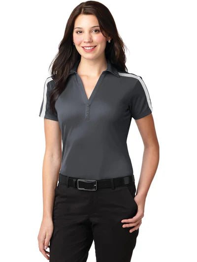 Port Authority Women's Silk Touch Performance Colorblock Stripe Polo