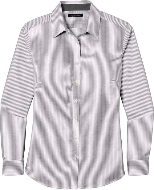 Port Authority Ladies SuperPro Oxford Stripe Shirt