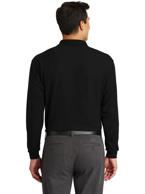 Port Authority Silk Touch Long Sleeve Polo with Pocket