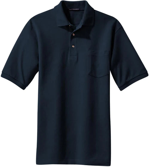 Port Authority Heavyweight Cotton Pique Polo with Pocket