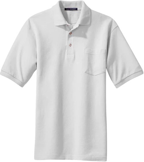 Port Authority Heavyweight Cotton Pique Polo with Pocket