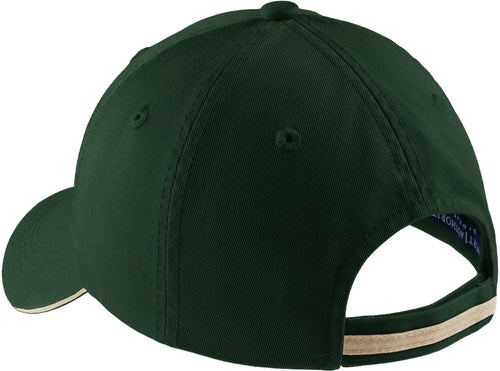 Port Authority Sandwich Bill Cap with Striped Closure