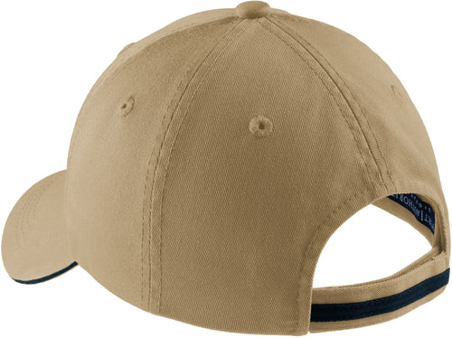 Port Authority Sandwich Bill Cap with Striped Closure