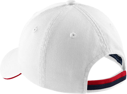 Port Authority Sandwich Bill Cap with Striped Closure