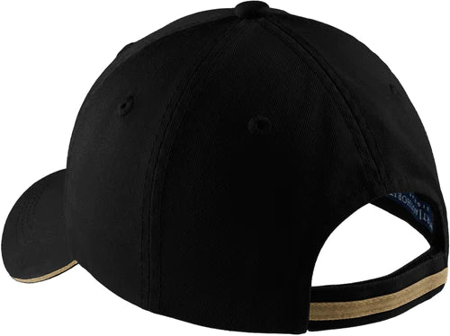 Port Authority Sandwich Bill Cap with Striped Closure