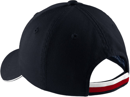 Port Authority Sandwich Bill Cap with Striped Closure