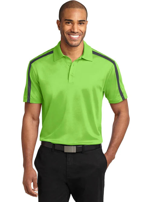 Port Authority Silk Touch Performance Colorblock Stripe Polo