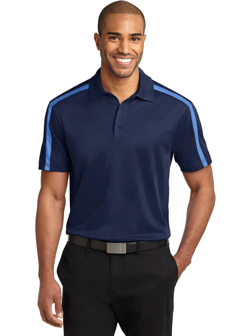 Port Authority Silk Touch Performance Colorblock Stripe Polo