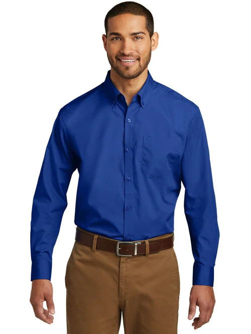 Port Authority Tall Long Sleeve Carefree Poplin Shirt