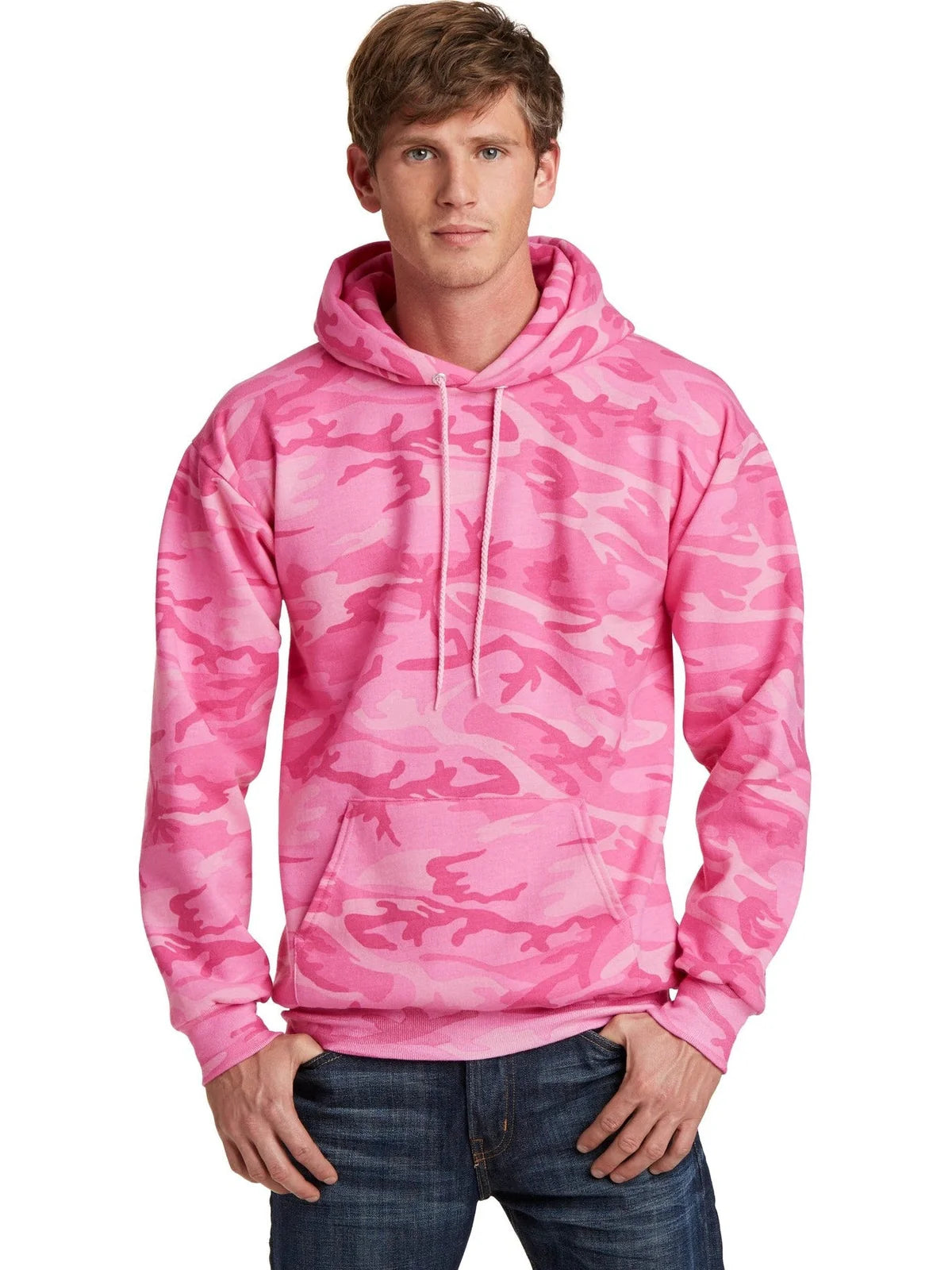 Port & Co Core Fleece Camo Pullover Hooded Sweatshirt