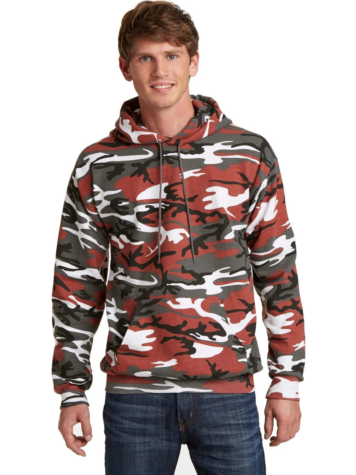Port & Co Core Fleece Camo Pullover Hooded Sweatshirt