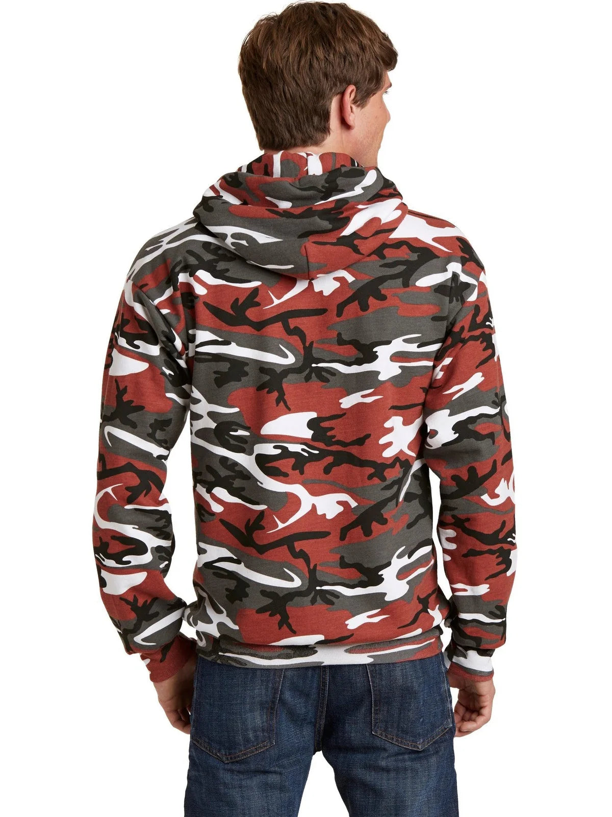 Port & Co Core Fleece Camo Pullover Hooded Sweatshirt
