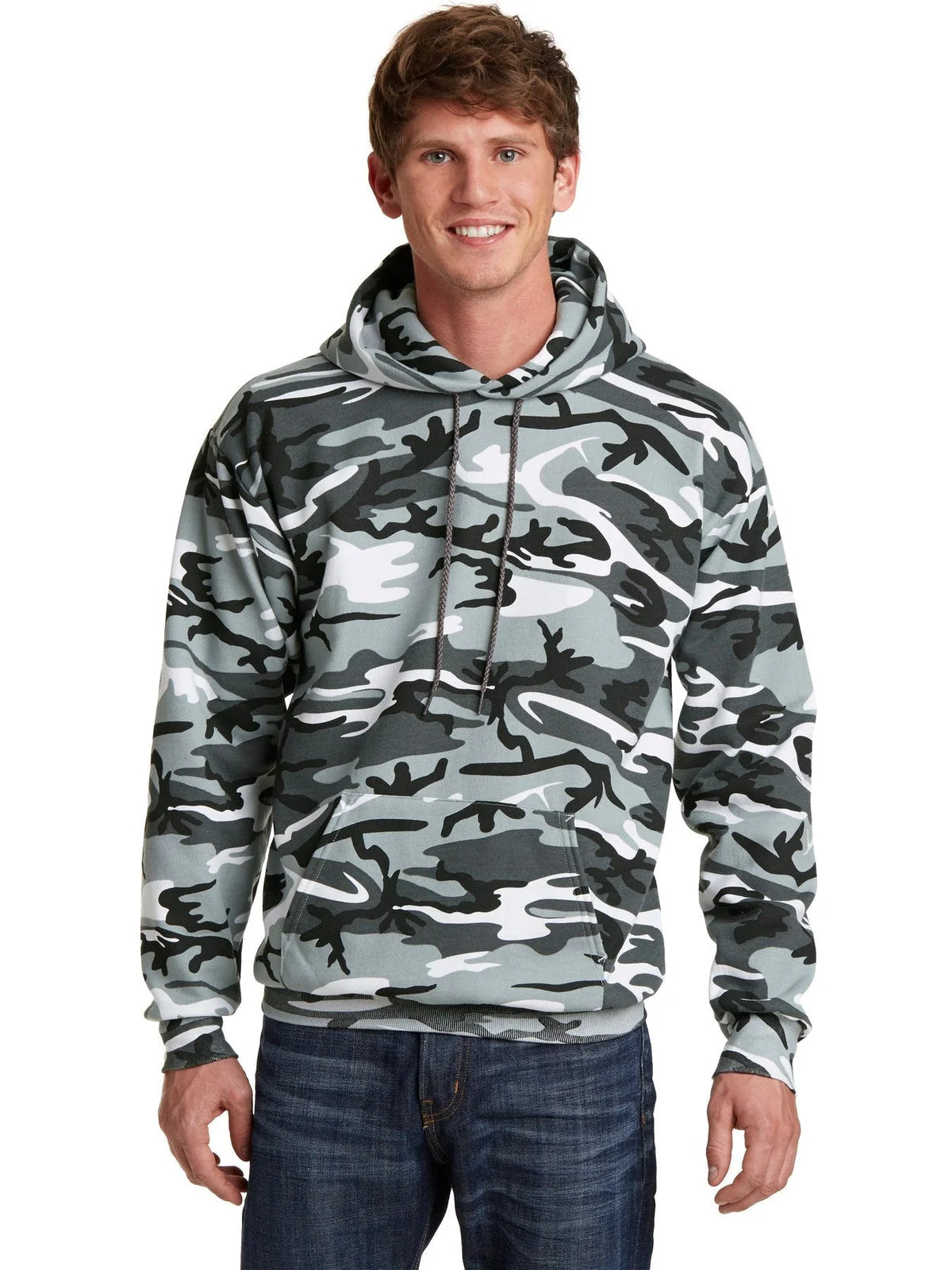 Port & Co Core Fleece Camo Pullover Hooded Sweatshirt